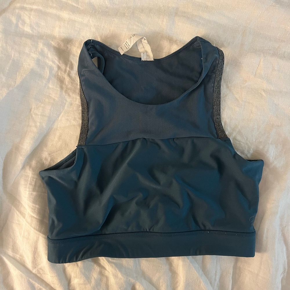 Blue sports bra